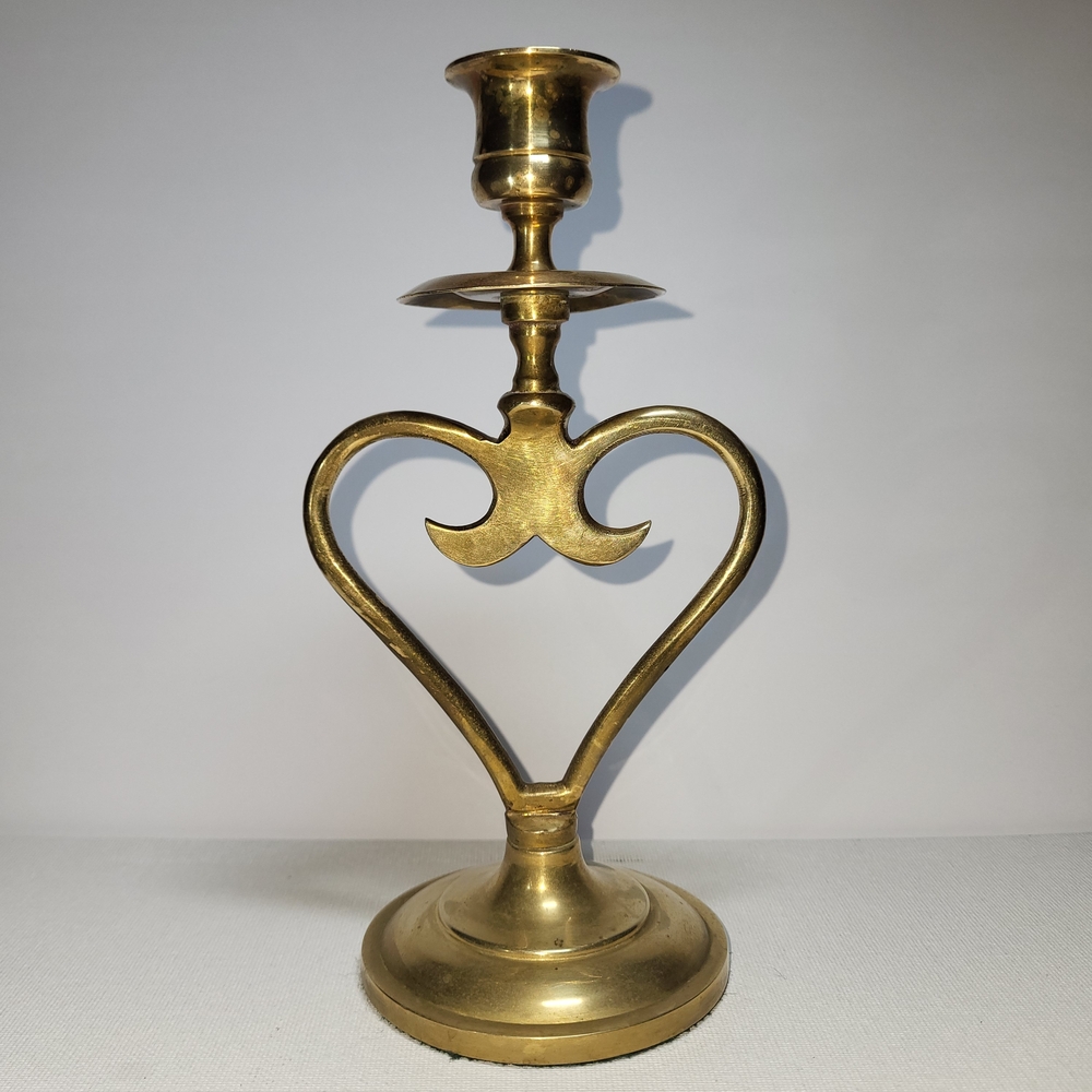 Gatco Vintage, Solid Brass, Heart-Shaped Candle Holder